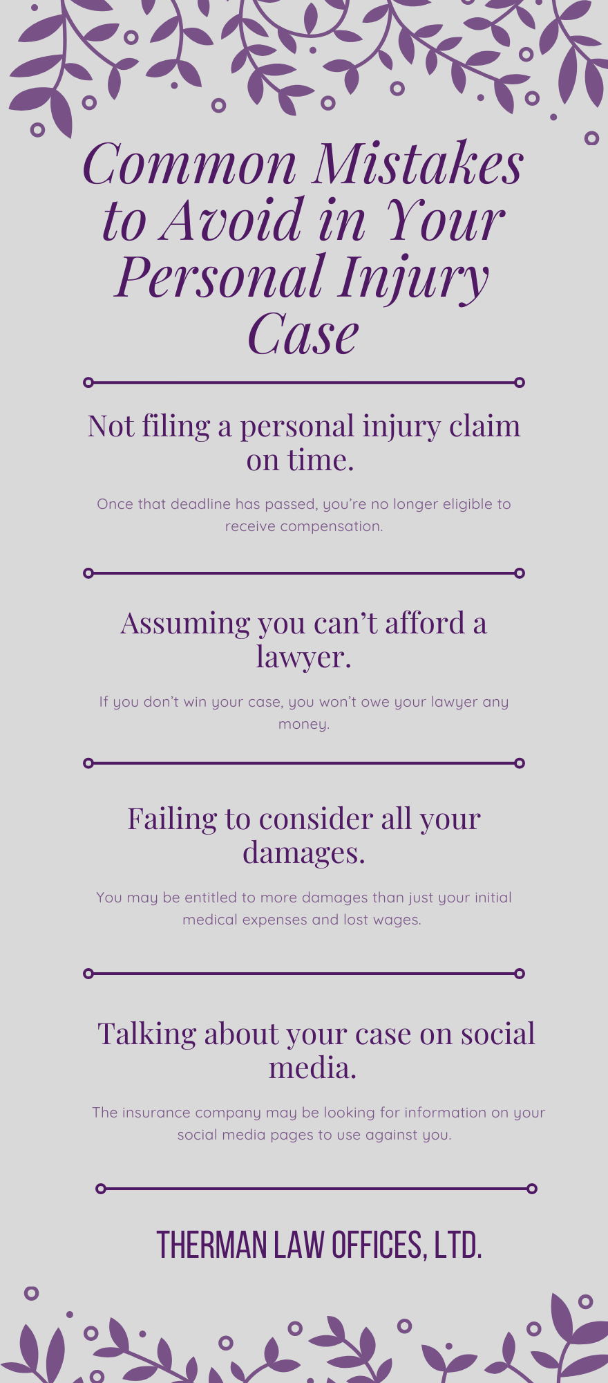 Common Mistakes to Avoid in Your Personal Injury Case
