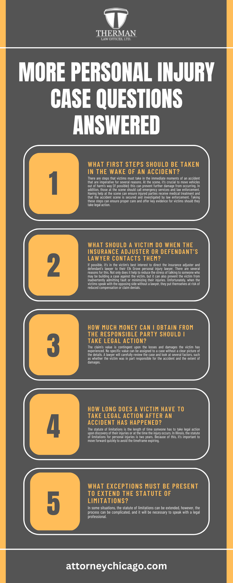MORE PERSONAL INJURY CASE QUESTIONS ANSWERED INFOGRAPHIC