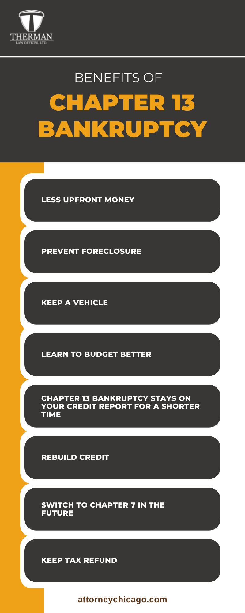 BENEFITS OF CHAPTER 13 BANKRUPTCY 