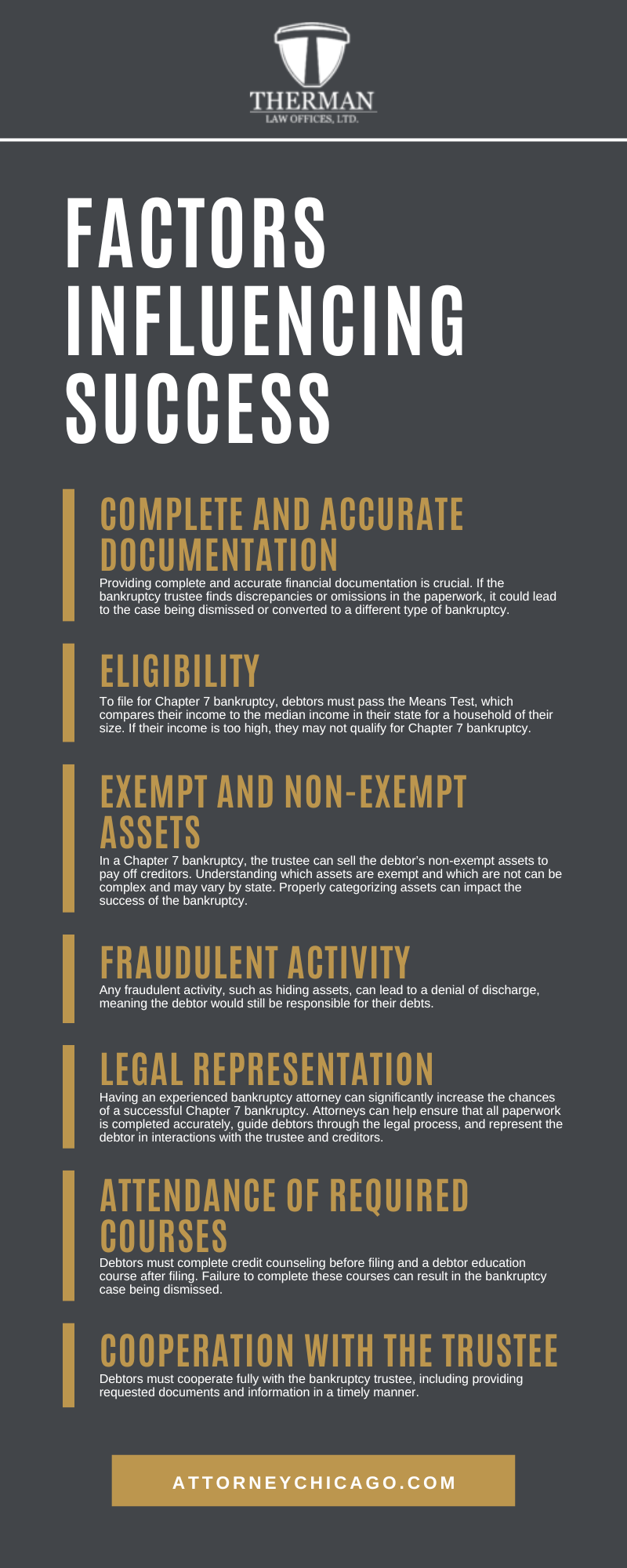 Factors Influencing Success Infographic